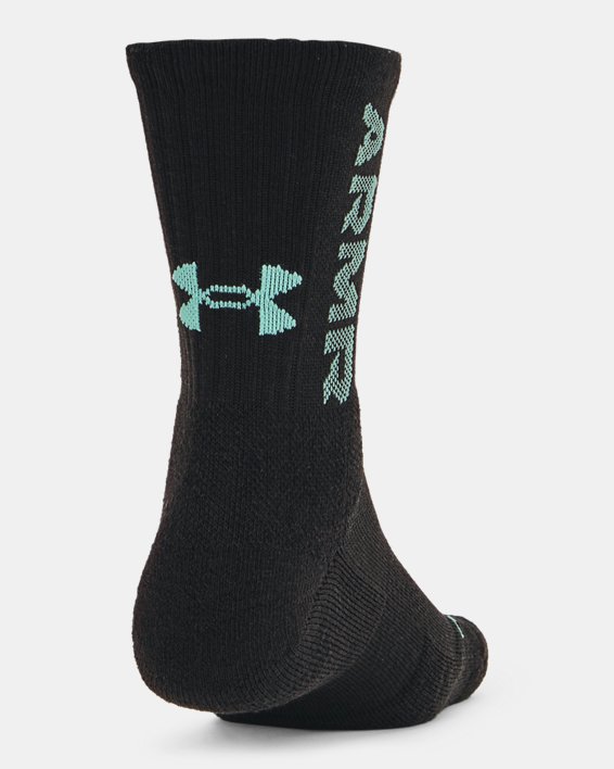 Unisex UA 3-Maker 3-Pack Mid-Crew Socks, Black, pdpMainDesktop image number 1